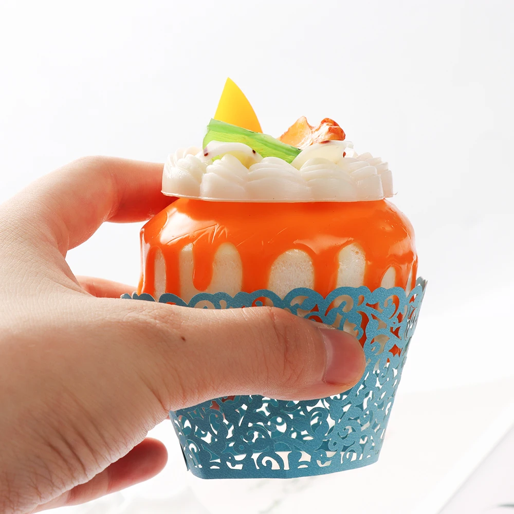 10 шт./лот Маленькая кружевная лоза Лазерная обертка для кекса бумажный вкладыш для выпечки чашка полый торт чашка DIY инструмент для выпечки