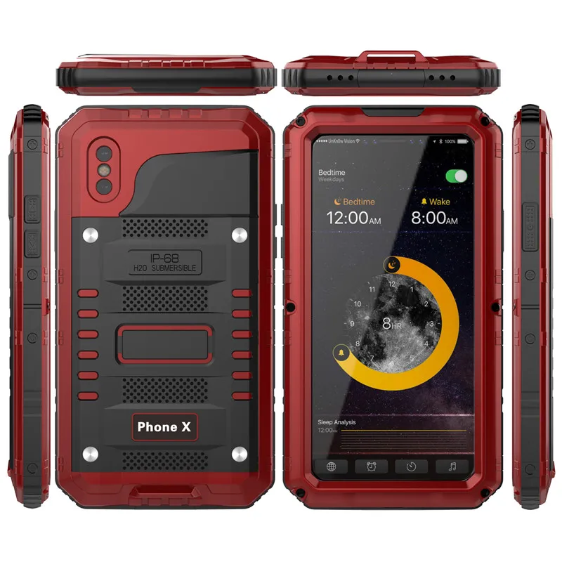  Waterproof Aluminum Case For iPhone X (46)