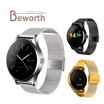 

K88H Smart Watch 1.22 Inch IPS Round Screen Support Sport Heart Rate Monitor Bluetooth SmartWatch Pedometer For IOS Android