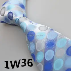 2018 последние Стиль нежный Для мужчин шеи Галстуки белый/светло-голубой/синий в горошек Дизайн Для мужчин S Галстуки шеи Галстуки и галстук