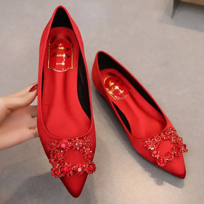 2 шт./компл. обуви клип китайский красный со стразами изысканной роскоши заколки в виде цветов женские свадебные туфли на высоком каблуке