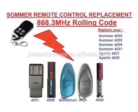 

Sommer 4020 4025 4031 remote control replacement 868MHZ top quality DHL free shipping