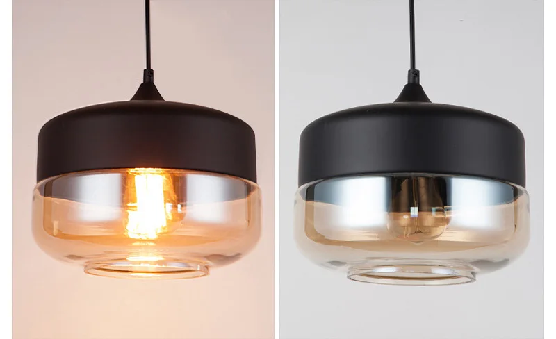 Nordic Modern loft hanging Glass Pendant Lamp Fixtures E27 E26 LED Pendant lights for Kitchen Restaurant Bar living room bedroom (11)