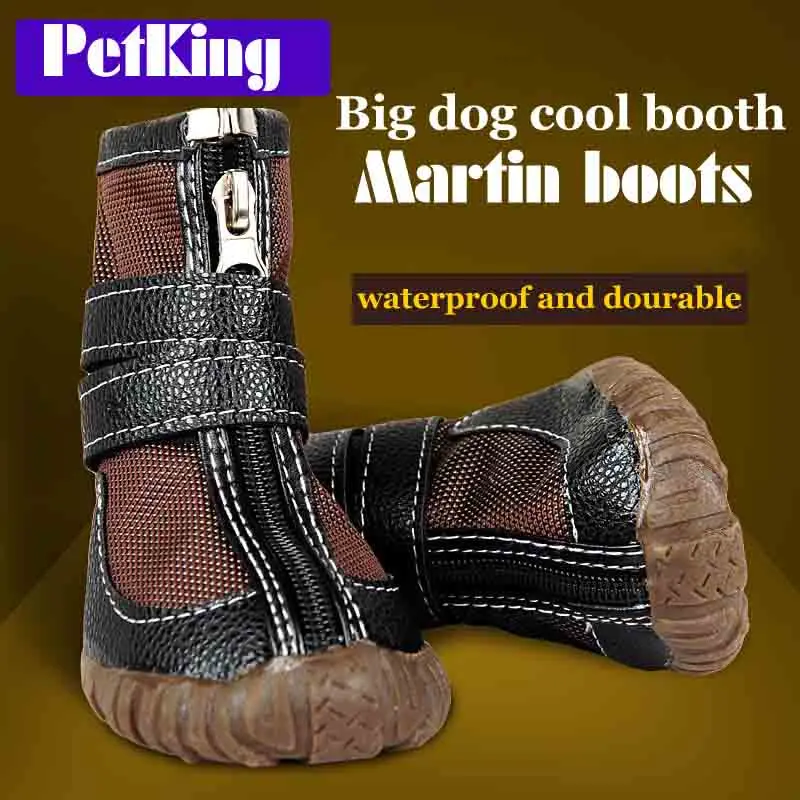 Large Big Dog PU leather sport Shoes Winter Waterproof Pet dog Puppy