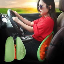 Новая автомобильная Массажная подушка с двойной спинкой на талии, летняя вентиляционная поддержка талии, офисное кресло, поясничная поддержка, вращение на 360 градусов