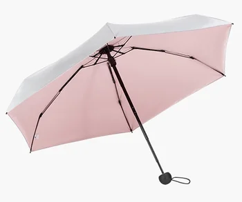 

CAMMITEVER Pink Umbrella Rain Women Folding Umbrellas Female Sunny Parasol Lovely Paraguas Mini Pocket Umbrella
