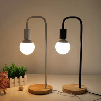 

Desk Lamp With E27 Lamp Holder AC 220V Task Reading Book Study Light Hallway Study Bedroom EU US Plug Bedside Bedroom Lights