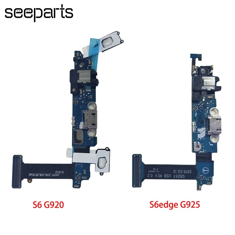 Для Samsung Galaxy S6 Edge G925F G928F зарядный порт гибкий кабель док разъем для G920F зарядная