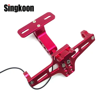 

Universal Motorcycle License Plate Holder number plate Frame Support Bracket Adjustable FOR piaggio n max benelli trk502 gsxr150