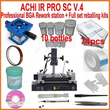 ACHI IR PRO SC V4 BGA паяльная станция+ профессиональная 90 мм 74 шт трафаретов bga реболлинг набор шарики припоя 20 подарок