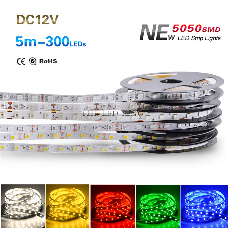 СВЕТОДИОДНАЯ лента SMD 5050 2835 5 м 12 В гибкая Водонепроницаемая светодиодная для