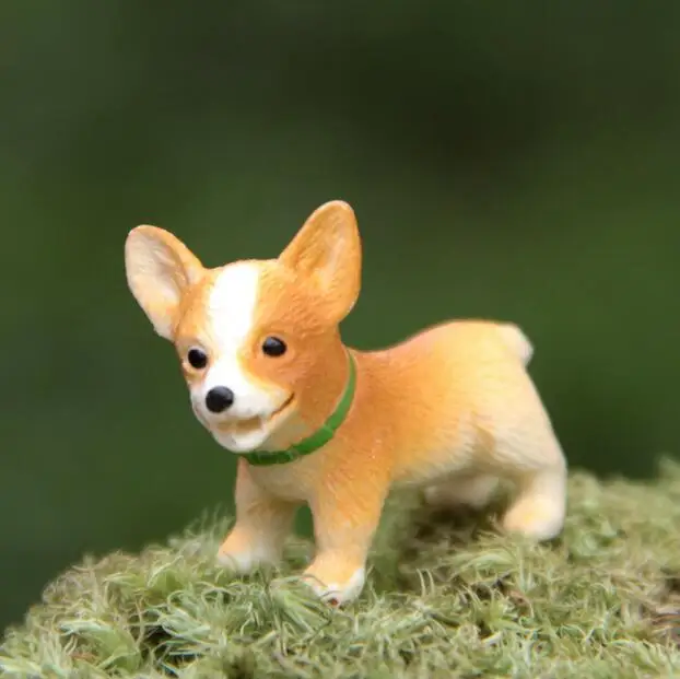 

1Pcs Kawaii resin miniature Puppy mini cartoon Dogs figurines Animal ornaments table decoration Action Figure Toys 351