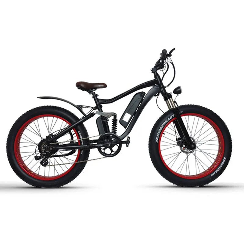 Perfect 26inch Soft tail electric mountain bike 48V750W bafang motor kenda 26*4.0 snow electric bike fat tire ebike 1