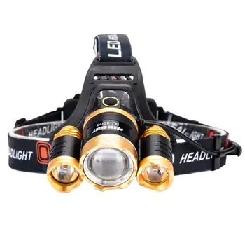 

2017 NEW bike light Headlamp 8500Lm XML T6+2R5 3 LED Head Light Torch+Car/USB Charger+2X18650 september22