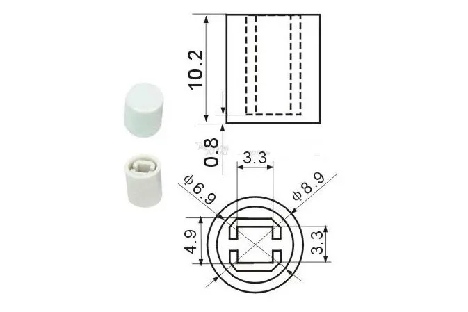 10 шт. PS-22F03 правый угол PCD Мгновенный кнопочный переключатель с крышкой DPDT двухполюсный 6 Pin самоблокирующийся ключ силовые выключатели