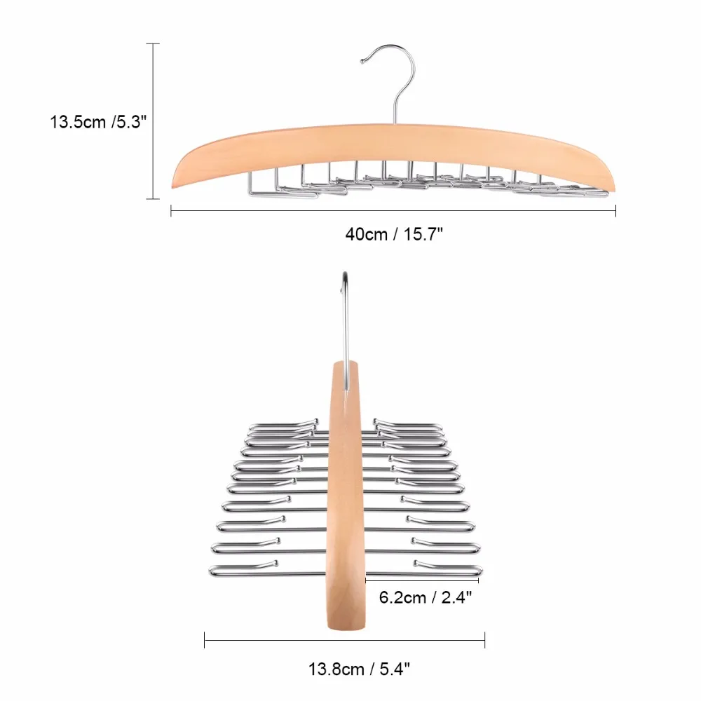 Деревянный галстук стеллаж для выставки товаров с 24 крючки ПВХ ремень-держатель шарф держатель шкаф, органайзер для хранения пакет