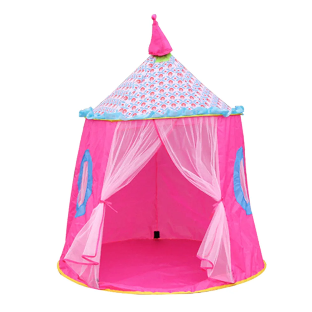 Новинка, детская палатка, складная игрушка, портативная, для помещений, для улицы, принцесса, игровой домик, замок - Цвет: Розовый