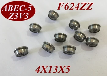 

2Pcs F624ZZ F624Z F624-ZZ 4X13X5 mm Miniature high speed deep groove Ball Bearings Flange Roller flanged bearing