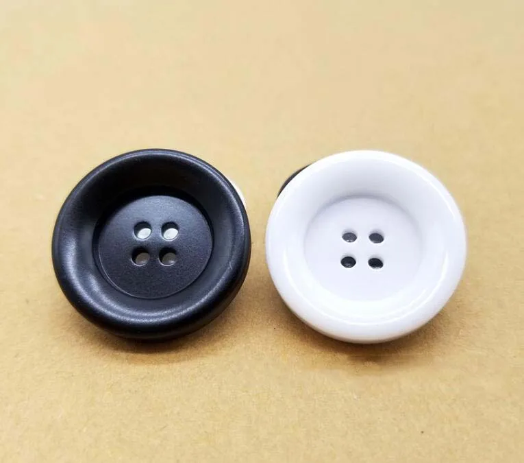 50 шт черный и white18mm-34mm смолы сверху пуговица для пальто кнопка для ветровки костюм кнопку