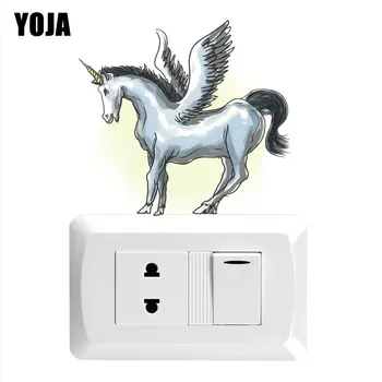

YOJA Unicorn Pegasus Switch Wall Sticker Personalized Living Room Bedroom Decor 8SS0755