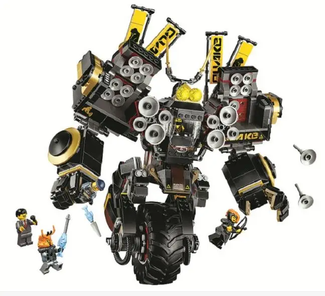 

1232pcs NINJA Movie Cole's Quake Mech Building Blocks Boys DIY Education Bricks Toys Gift Compatible with 70632 for children
