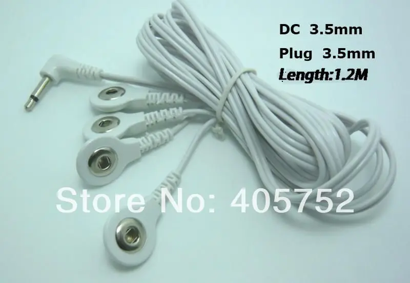 

DHL Freeshipping1000pcs/lot 4 in 1 DC head 3.5mm electrode wire/cable plug 3.5mm for tens ems digital therapy machine