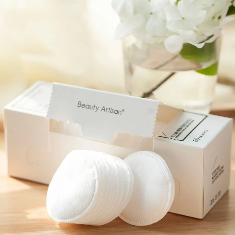 

60 Pcs Makeups Remover Pads Smooth Round Practical Soft Cotton Pads HS11