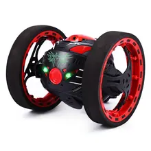 Мини автомобили прыгающий автомобиль PEG SJ88 2,4 ГГц RC автомобиль с гибкими колесами вращение светодиодное освещение управление робот автомобиль игрушки для подарков