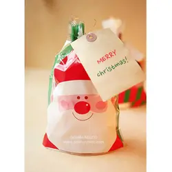 5 шт. пластик Рождество сумки подарочной упаковке новый год Рождество украшение подарочные пакеты (включает сумки только, no Card) z869-5pc