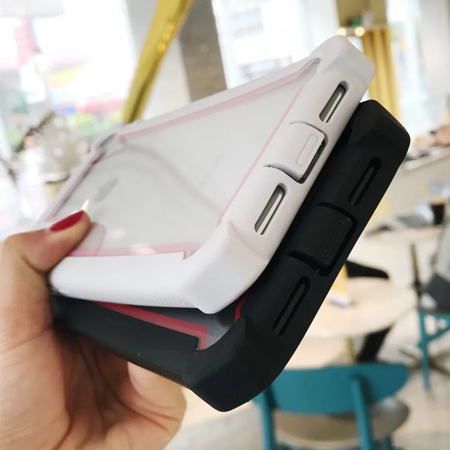 Clear Hybrid Rugged Anti-Shock Phone Case with Doom Armor Protection