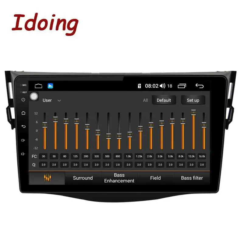 Idoing " 2.5D 4G+ 64G Автомобильный Android8.1 Радио мультимедийный плеер для Toyota RAV4 2007-2011 gps навигация и ГЛОНАСС DSP NO 2DIN DVD - Цвет: Standard