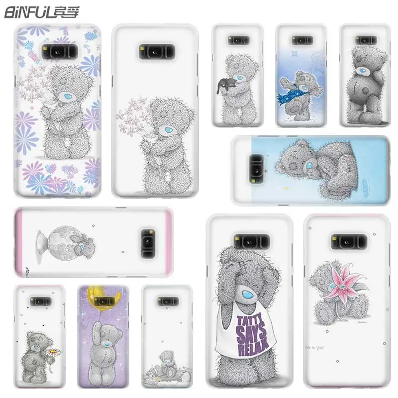 

case cover hard Transparent for Samsung S9 S8 S7 S6 S5 S4 S10 Edge Plus for Galaxy Note 10 Pro 9 8 Tatty Teddy Me To You Bear