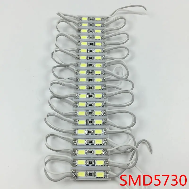 100 шт. водонепроницаемые светодиодные мини лампы SMD5730 для вывесок и