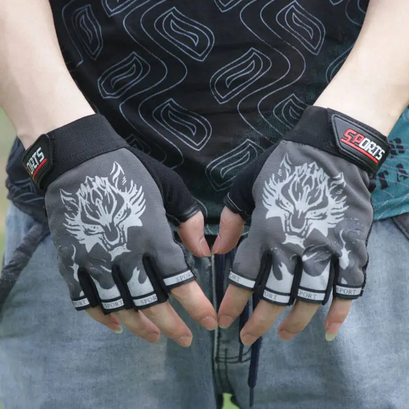 Wolf Outdoor Sports Bike Bicycle Cycling Biking Gel Half Finger Gloves winter breathable Men's and women's sport bike gloves p