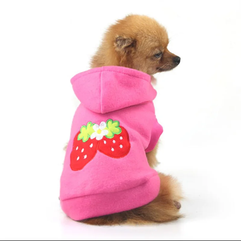 Pink Dog Clothes Pets Coats Cotton Warm Puppy Pug Chiwawa Clothes Pet Hoodies Clothes For Small