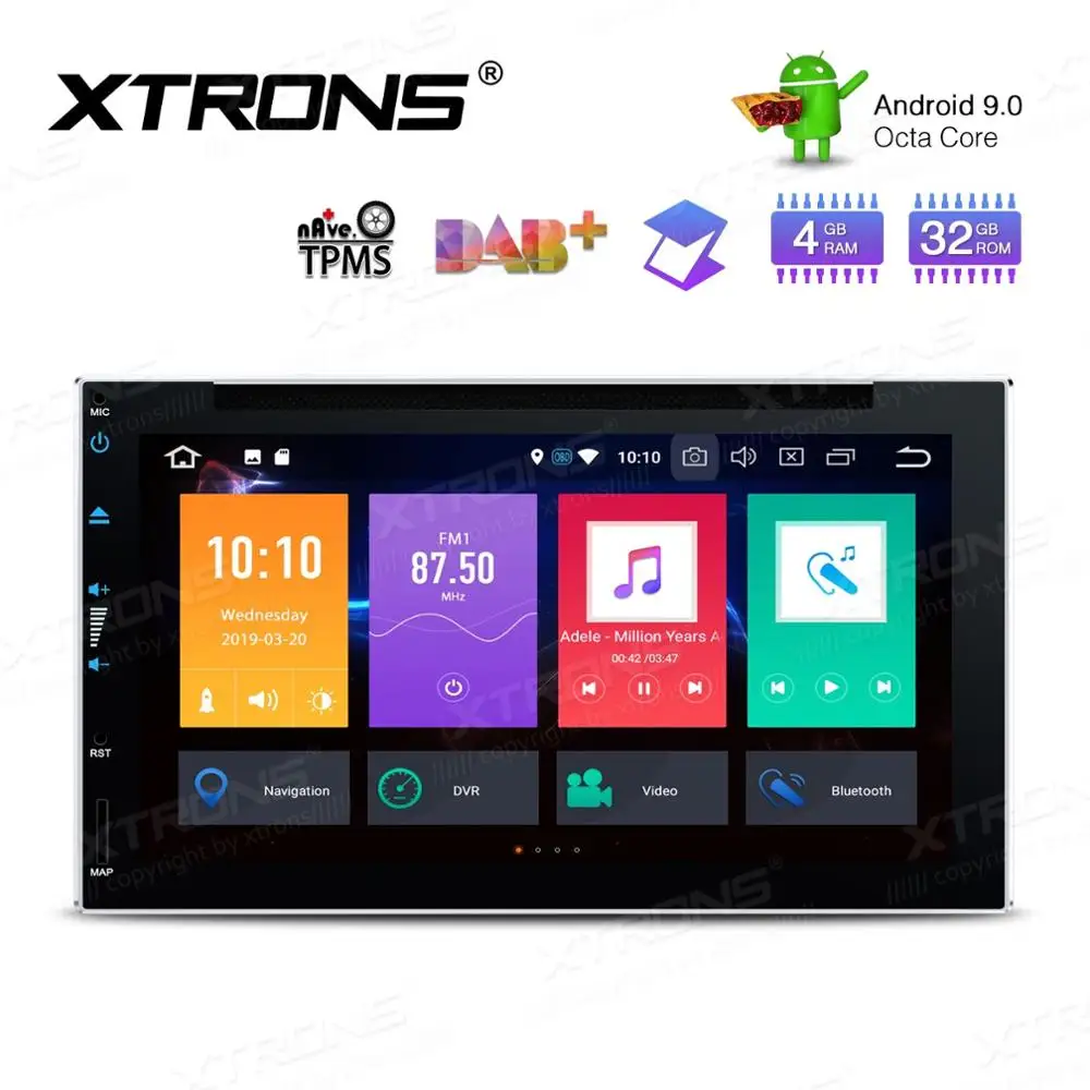 Flash Deal 6.95" Android 9.0 Pie OS Double Din Car DVD Multimedia Two Din Car Navigation GPS 2 Din Autoradio with Car Play Function Support 0