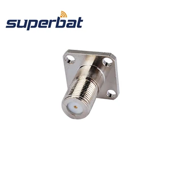 

Superbat 10pcs 75 Ohm F 4 Hole Panel Mount Jack Female with extended dielectric&solder post RF Coaxial Connector