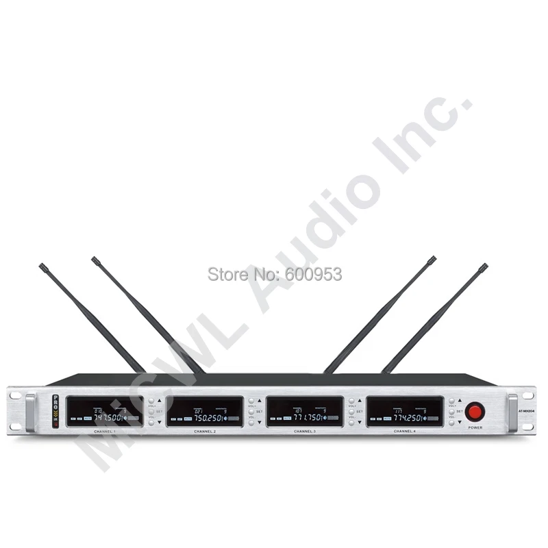 & karaoke sistema de microfone high-end ouro 4 handheld uhf led digital