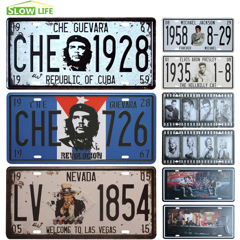 Металлический номерной знак Che Guevara для автомобиля винтажный Декор дома жестяной