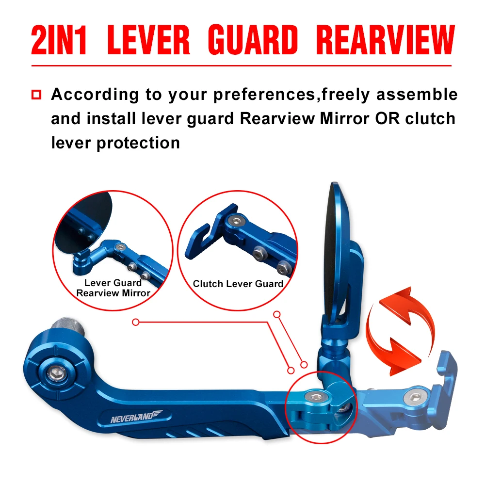 7/" мотоциклетные Регулируемые сцепные рычаги, защита, зеркало заднего вида для Kawasak Suzuki Yamaha D25