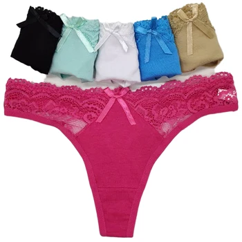 

Pack of 600 Low Rise Pretty Lace Lady Thong Cotton G-String Sexy Lady Panties Girl T-back Hot lingerie Wholesale Women Underwear