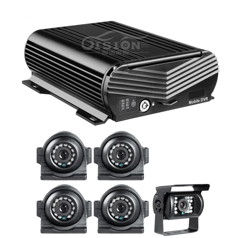  8CH AHD 1080 4G GPS HDD Disco Duro HD coche vídeo móvil DVR grabadora KITS 5 piezas al aire libre i
