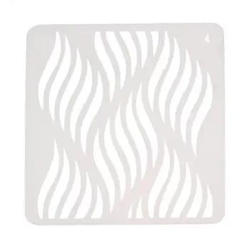 

Hollow Wave Painting Stencils for DIY Scrapbooking Plastic Template Photo Album Diary Paper Cards Crafts Decorative Drawing Tool