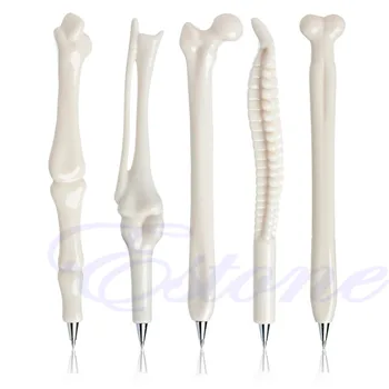 

NoEnName_Null High Quality Metal 5 Pcs Modish Ball Point Pen Bone Shape Radiographer Nurse Doctor Teacher Gift New