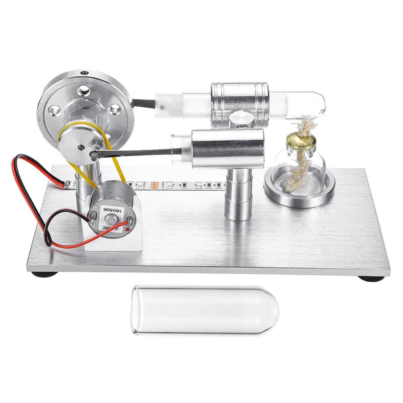 

Stirling Engine Model External Combustion Model Toy With LED Light Educational Science Toy Gift For Kid Children