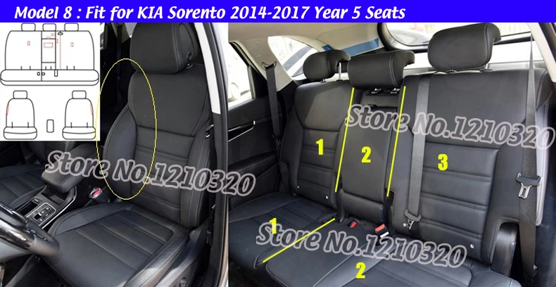 AUSFTORER сиденье из натуральной кожи чехлы для KIA Sorento чехлы для сидений автомобиля из воловьей кожи 5 и 7 чехлы на автомобильные сиденья аксессуары стиль