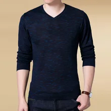 Осенние мужские свитера пуловеры мужские деловые повседневные топы трикотажные свитера мужские пуловеры Прямая