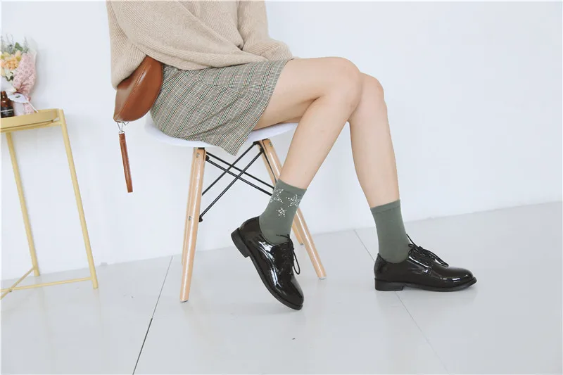 Женская мода блестящие стразы носки с дизайном «звёзды» Harajuku женские хлопковые носки девушки Sox подростков Sokken Calcetines Mujer