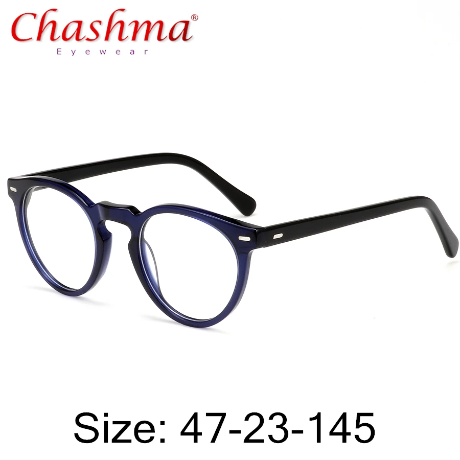 Acetate Glasses Frame Men Vintage Round Prescription Eyeglasses Women Retro Transparent Myopia Optical Nerd Spectacles Eyewea
