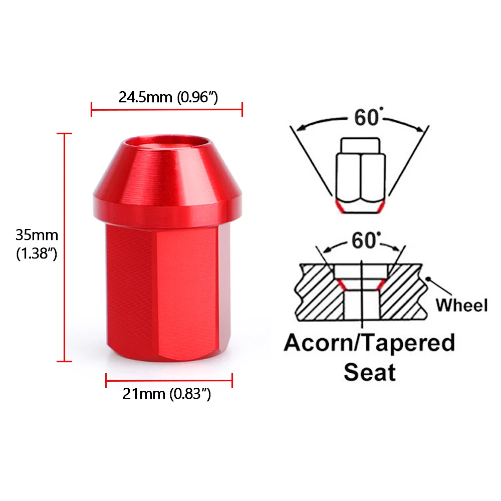 Jdm Aftermarket противоугонные автомобильные гайки 6061 из алюминиевого сплава с замком